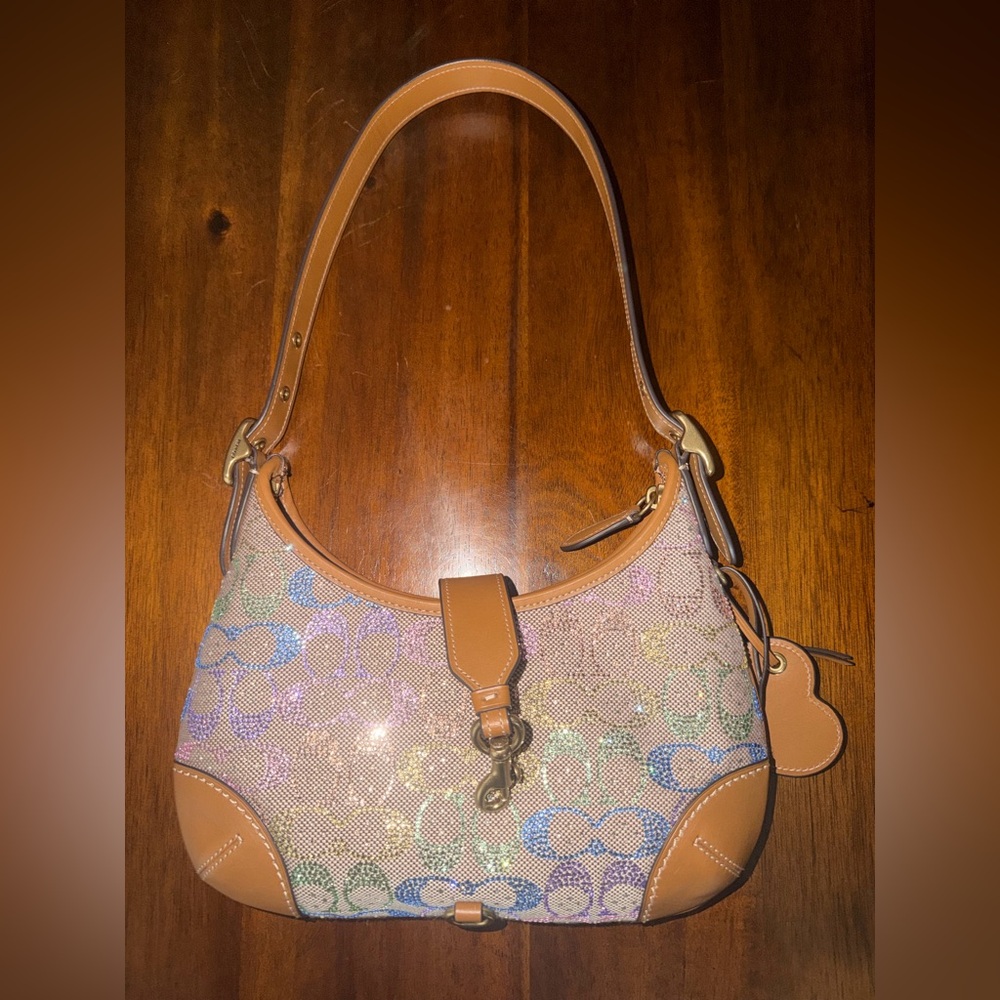 Coach Hobo in Multicolor Signature Canvas with Saddle Brown Leather Trim - Picture 5 of 16
